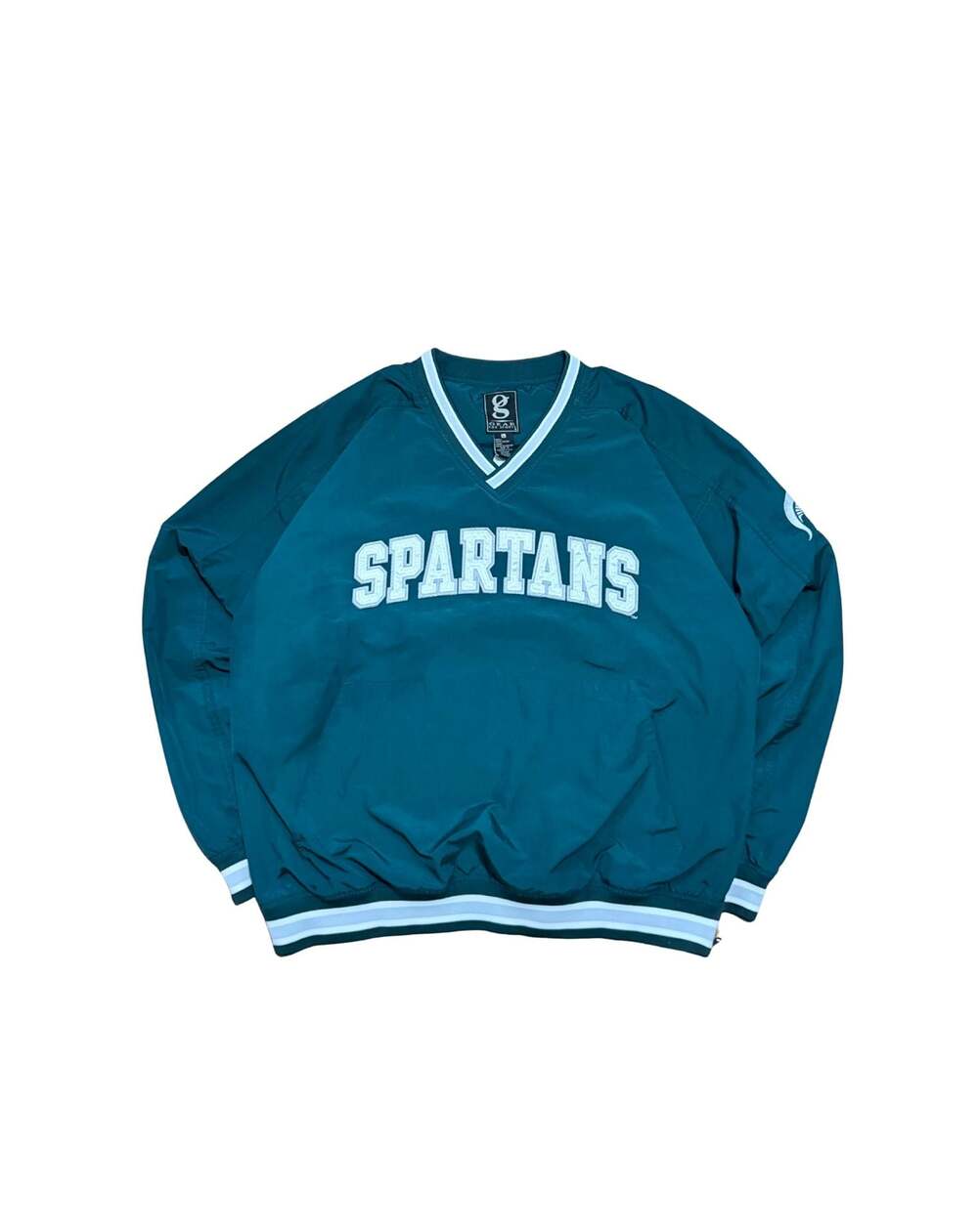 Vintage Michigan State Spartans V-Neck Pullover Jacket